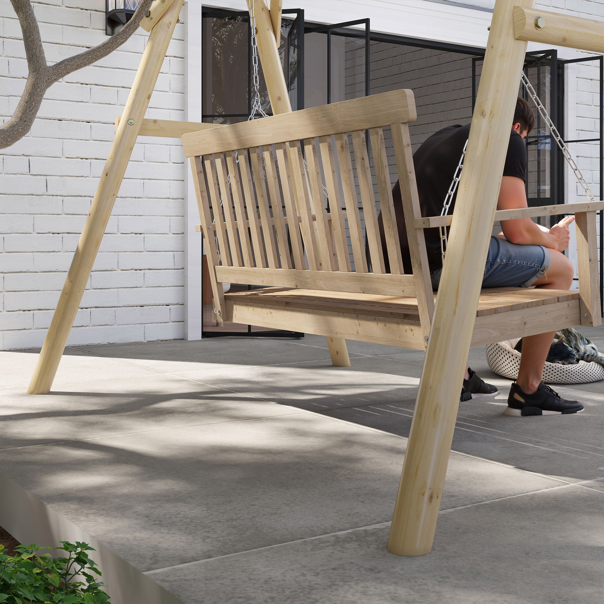 Arlmont & Co. 660 Lbs Porch Swing Frame, Heavy Duty A-Frame